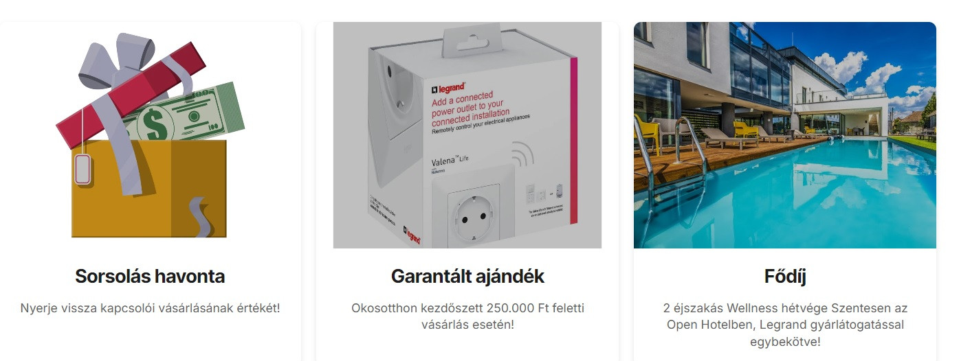 Legrand akció: Válassza a hazait! nyeremények - Vilszershop.hu