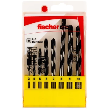 FISCHER Betonfúró készlet, DIN 8039, 3-10mm (8 db) (536607)