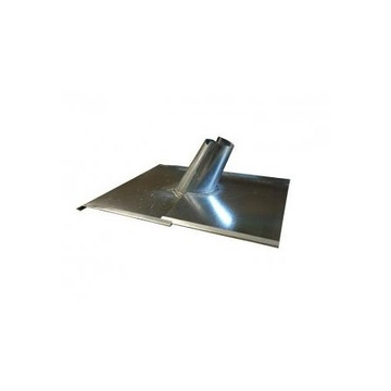Esővédő lemez tetőbevezetések víz elleni védelmére, fém, kétrészes, 2" (BAS002)
