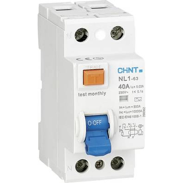 CHINT Fi-relé 2P 25A 30mA AC (NL1-63-225/30)