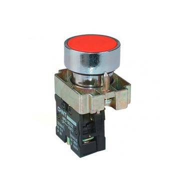 CHINT nyomógomb fém komplett piros 1×NO (NP2-BA42)