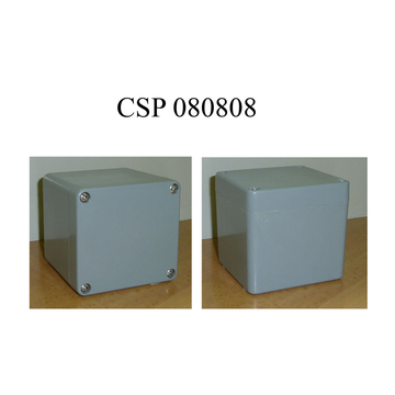 CSATÁRI PLAST CSP 080808 poliészter doboz, üres, 80x80x80mm, IP 65 szürke, halogénmentes (CSP 10080808)