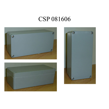 CSATÁRI PLAST CSP 081606 poliészter doboz, üres, 80x160x60mm, IP 65 szürke, halogénmentes (CSP 10081606)