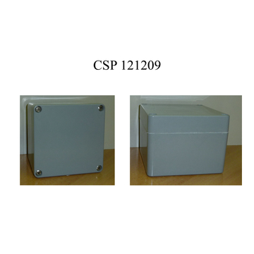 CSATÁRI PLAST CSP 121209 poliészter doboz, üres, 120x120x90mm, IP 65 szürke, halogénmentes (CSP 10121209)