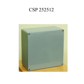 CSATÁRI PLAST CSP 252512 poliészter doboz, üres, 250x250x120mm, IP 65 szürke, halogénmentes (CSP 10252512)