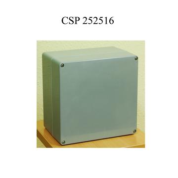 CSATÁRI PLAST CSP 252516 poliészter doboz, üres, 250x250x160mm, IP 65 szürke, halogénmentes (CSP 10252516)