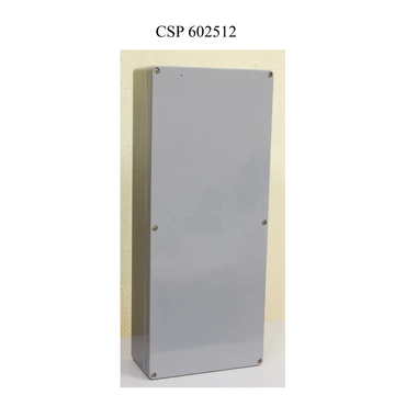 CSATÁRI PLAST CSP 602512 poliészter doboz, üres, 600x250x120mm, IP 65 szürke, halogénmentes (CSP 10602512)