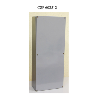 CSATÁRI PLAST CSP 602512 poliészter doboz, üres, 600x250x120mm, IP 65 szürke, halogénmentes (CSP 10602512)
