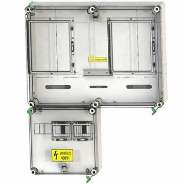 CSATÁRI PLAST PVT 6075 Á-V Fm-SZ Felületre szerelhető direkt mérőhely (PVT 1530 FF fő földelősín modullal) (CSP21.E020)