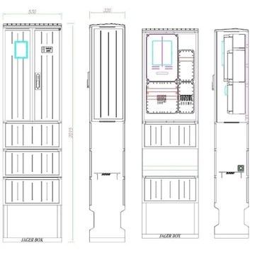 CSATÁRI PLAST PVT-K-L Fm-53 Szabadon álló direkt mérőhely (CSP21.ES051)