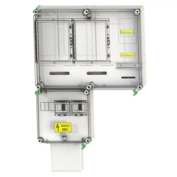 CSATÁRI PLAST PVT 6075 Á-V Fm 80A-K Felületre szerelhető direkt mérőhely (PVT 1530 FF fő földelősín modullal) (CSP21.E022)