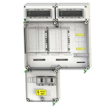 CSATÁRI PLAST PVT 6075 Á-V Fm 80A-SZ ÁK Felületre szerelhető direkt mérőhely (PVT 1530 FF fő földelősín modullal) (CSP21.E023ÁK)