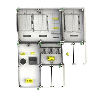 CSATÁRI PLAST PVT Á-V-H Fm 80A-CSF50 Felületre szerelhető direkt mérőhely (CSP21.E030)