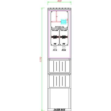 CSATÁRI PLAST PVT-K-L 1 Fm-Ké Földbe telepíthető egyfázisú mérőhely, mérőleolvasó ablakkal, 400x1770x250 mm (CSP 72000014)