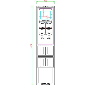 CSATÁRI PLAST PVT-K-L 1-EmFm-Ké Földbe telepíthető egyfázisú mérőhely elektronikus mérőórához, 400x1770x250 mm (CSP 72000015)