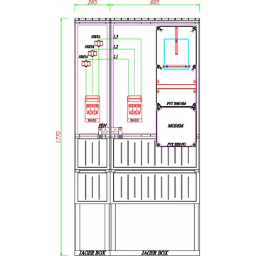 CSATÁRI PLAST PVT-K-L 100S Áramváltós mérőhely (CSP 73000001)