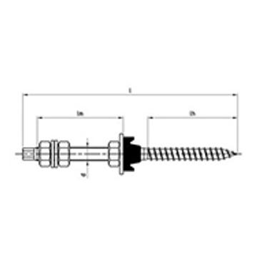 Kombi ászokcsavar alátéttel, anyával, fakötésű alátéttel, EPDM alátéttel, A2,rozsdamentes, M 10x300 (1990822110300)