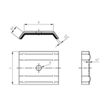 alumínium rögzítőelem EPDM alátéttel, I forma, alumínium (91830I)