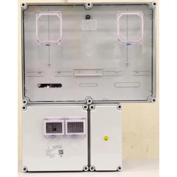CSATÁRI PLAST PVT 6075 Á-V Fm-SZ-U Egy felhasználási helyes M63.80A és V32A mérőszekrény szabadvezetékes, felületre szerelt kivitelben, PVT 1530 FF fő földelő sínnel (CSP24.E125)