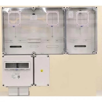 CSATÁRI PLAST CSE PVT 7590 Á-V-H Fm-K-U Egy felhasználási helyes M63.80A, V32A és H63.80A mérőszekrény, földkábeles, felületre szerelt kivitelben, PVT 1530 FF fő földelő sínnel (CSP24.E128)