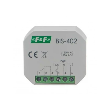FF FILIPOWSKI BIS-402 Impulzusrelé bistabil szerelődobozba 10A 1NO/NC 165/265VAC (BIS-402)