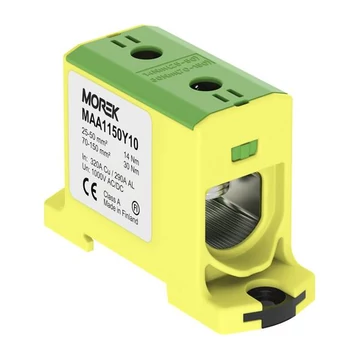 MOREK OTL150 Fővezetéki sorkapocs, 1xAl/Cu 25-150, 1500V, zöld/sárga (MAA1150Y10)