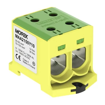 MOREK OTL150-2 Fővezetéki sorkapocs, 2xAl/Cu 25-150, 1500V, zöld/sárga (MAA2150Y10)
