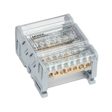 MOREK Moblock Elosztóblokk, 4P, 2x25 + 5x6mm2, 100A (MAB4100A18)