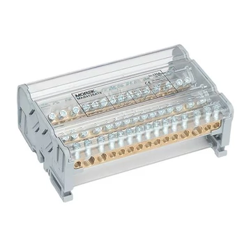 MOREK Moblock Elosztóblokk, 4P, 2x35+2x25+11x6mm2, 125A (MAB4126A18)