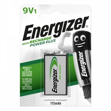 ENERGIZER Power Plus újratölthető akkumulátor, Ni-MH, 9V, 175mA, (HR22)