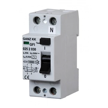 GANZ 25A 2pól 30mA áram-védőkapcsoló GFI (1GFI-025-2-030)