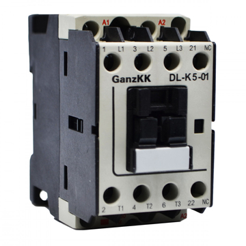 GANZ DL-K5-01 24 V 50/60 Hz mágneskapcsoló / 5,5 kW (AC-3, 400V) (210-0002-010-DL)