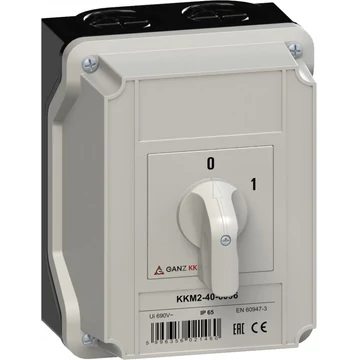 GANZ KKM2-40-6096 KI-BE kapcsoló / tokozott / 4P / 40A / 60° (902-6096-642)