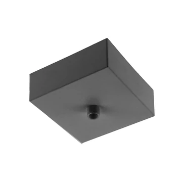 GTV Mennyezetrózsa, IP20, max 250V, szögletes, műanyag, fekete, 80 x 80 x 38 mm (GTV-AE-MAS80X80-10)