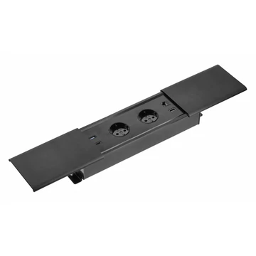 GTV Asztalba süllyeszthető irodai elosztó, 2x(2P+F), USB A+C, HDMI, RJ45, kábel 1,5 m, fekete (GTV-AE-PB2SPRES-20)