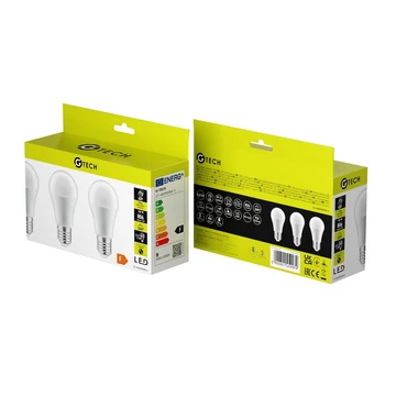 GTV LED fényforrás G-TECH, E27, 8,8W, 806lm, 77mA, 220-240V/AC, 4000K, 3db/ csomag (GTV-GT-A60NW9W-3)