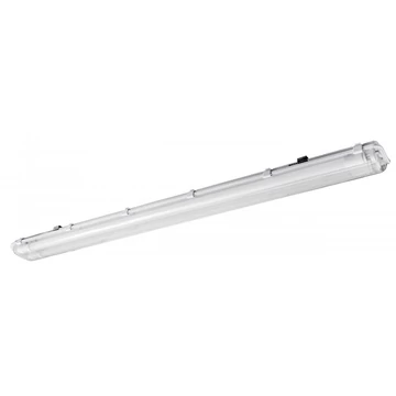 GTV Por- és páramentes LED armatúra, 2x18W, 2x1800 lm, IP65, 4000K, sug.szög:120°, G13,120cm,ABS/PS, (GTV-LD-HR2X18W12-30)