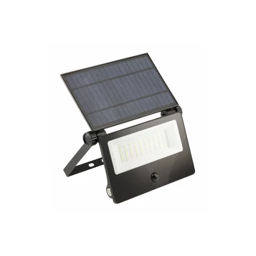 GTV SOLAR LED reflektor mozg.é, 9V/3W, 3000lm, 2x2600mA, 6400K, IP65, 120°,cserélhető Li-ion akku, black (GTV-LD-LUMOSII-3000-6)