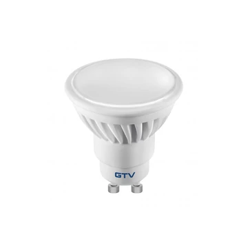 GTV LED fényforrás, GU10, SMD2835, 9,1W, 850lm, 80mA, 4000K, 120°, 180-250V/AC, kerámia ház (GTV-LD-SM1210N-10)