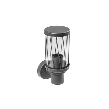 GTV Kerti lámpatest KERTA, oldal fali, Al+PC, E27, max.12W, IP44, 234x135 mm (GTV-OS-KERT0UA-30)