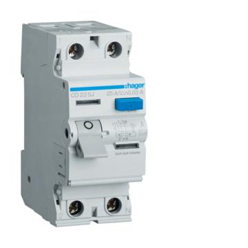 HAGER FI-relé 2P, 25A, 30mA, A (CD225J)