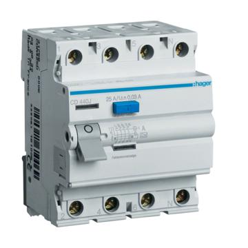 HAGER FI-relé 4P, 40A, 30mA, A (CD440J)