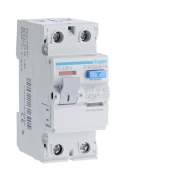 HAGER Fi-relé, 2P, 25A, 100mA, AC (CE226J)