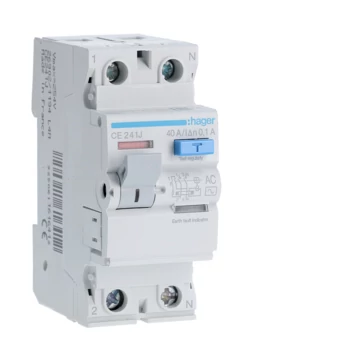 HAGER Fi-relé, 2P, 40A, 100mA, AC (CE241J)