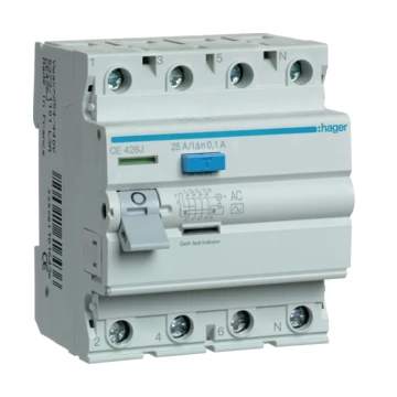 HAGER Fi-relé, 4P, 25A, 100mA, AC (CE426J)