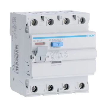 HAGER Fi-relé, 4P, 40A, 100mA, AC (CE441J)