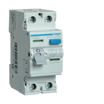 HAGER Fi-relé, 2P, 25A, 300mA, AC (CF226J)