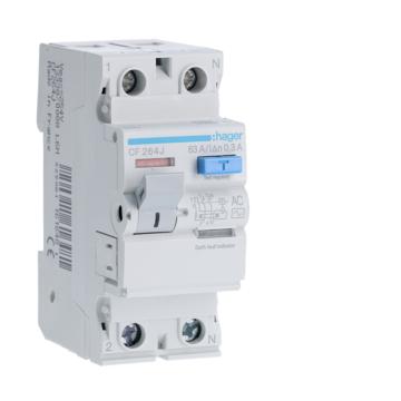 HAGER Fi-relé, 2P, 63A, 300mA, AC (CF264J)