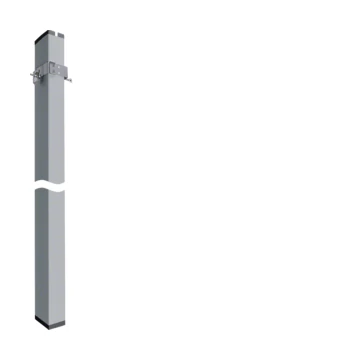 HAGER Energiaoszlop DA200, 2 rekeszes, szorító szereléstechnikával, 2800mm magas, alumínium (DAK2802800ELN)