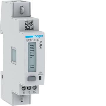 HAGER Fogyasztásmérő, direkt 40A 1modul MODBUS MID (ECR140D)